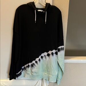 DKNY Sport Black Hoodie with White Accents